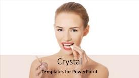  Presentation with cure - Slides having plant diseases cure - beautiful caucasian topless woman background and a coral colored foreground