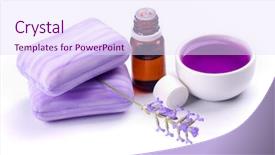  Presentation with plant extract - Colorful presentation theme enhanced with plant extracts - lavender flower soap extract backdrop and a  colored foreground