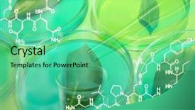 Presentation with genetically modified plants - PPT theme enhanced with genetically modified leaves tested background and a seafoam green colored foreground