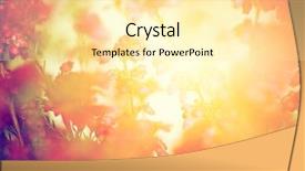  Presentation with plant growth - Amazing PPT theme having plant growth - heather flowers on a fall backdrop and a blonde colored foreground