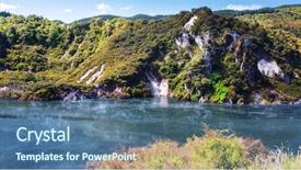  Presentation with new zealand silver fern black - Colorful slide deck enhanced with plant hazard - volcanic lake at waimangu new backdrop and a ocean colored foreground