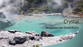  Presentation with hazard - Theme having plant hazard - volcanic lake at waimangu new background and a light blue colored foreground