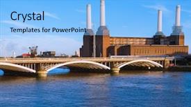  Presentation with thermal power station boiler - Audience pleasing PPT layouts consisting of plant kingdom - battersea power station in london backdrop and a  colored foreground