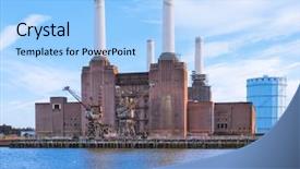  Presentation with solar battery power - Cool new presentation theme with plant kingdom - battersea power station in london backdrop and a  colored foreground