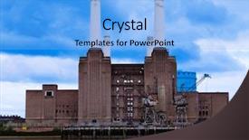  Presentation with thermal power station boiler - PPT theme with plant kingdom - battersea power station in london background and a  colored foreground