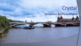  Presentation with solar battery power - Amazing presentation theme having plant kingdom - battersea power station in london backdrop and a  colored foreground