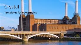  Presentation with power plant - Beautiful presentation featuring plant kingdom - battersea power station in london backdrop and a  colored foreground
