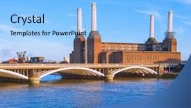  Presentation with power plant - PPT layouts enhanced with plant kingdom - battersea power station in london background and a  colored foreground