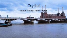  Presentation with solar battery power - Slides enhanced with plant kingdom - battersea power station in london background and a  colored foreground