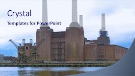  Presentation with solar battery power - Colorful presentation theme enhanced with plant kingdom - battersea power station in london backdrop and a  colored foreground