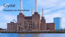  Presentation with thermal power station boiler - Amazing PPT layouts having plant kingdom - battersea power station in london backdrop and a  colored foreground