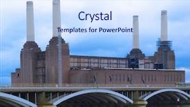  Presentation with solar battery power - Theme with plant kingdom - battersea power station in london background and a  colored foreground