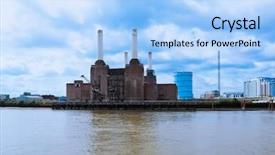  Presentation with power plant - Presentation enhanced with plant kingdom - battersea power station in london background and a light blue colored foreground