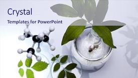  Presentation with lab - Slide deck featuring plant lab - experimenting with flora in laboratory background and a  colored foreground