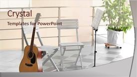  Presentation with acoustic - Slides enhanced with plant music - acoustic guitar in a white background and a lemonade colored foreground