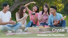  Presentation with black couple having fun - Amazing slides having plant music - friends having fun backdrop and a gray colored foreground