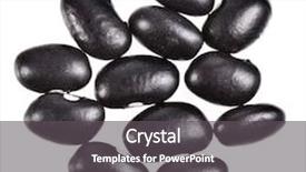  Presentation with white dna black - Cool new theme with plant pulse - black beans isolated on white backdrop and a dark gray colored foreground