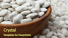 Presentation with beans - Slide deck consisting of plant pulse - bowl with butter beans closeup background and a  colored foreground
