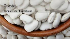  Presentation with butter - PPT layouts with plant pulse - bowl with butter beans closeup background and a  colored foreground