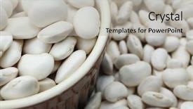  Presentation with butter - Amazing slide deck having plant pulse - bowl with butter beans closeup backdrop and a  colored foreground