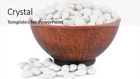  Presentation with coffee beans on a white - Audience pleasing PPT layouts consisting of plant pulse - bowl with butter beans backdrop and a  colored foreground