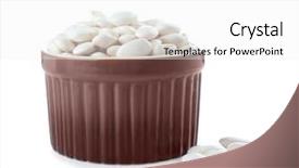  Presentation with butter - PPT theme having plant pulse - bowl with butter beans background and a  colored foreground