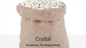 Presentation with pulse - Colorful theme enhanced with plant pulse - butter beans in sack bag backdrop and a mint green colored foreground