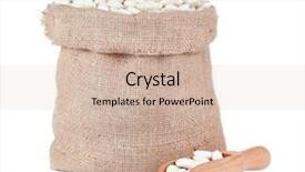  Presentation with pulse - Slides enhanced with plant pulse - butter beans in sack bag background and a  colored foreground