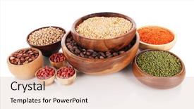  Presentation with beans - Theme enhanced with plant pulse - different kinds of beans background and a lemonade colored foreground