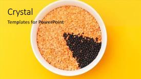  Presentation with orange and black backrgound - Audience pleasing presentation theme consisting of plant pulse - orange and black lentil backdrop and a yellow colored foreground
