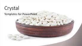  Presentation with white marble plate marble - Amazing PPT layouts having plant pulse - plate with butter beans backdrop and a  colored foreground