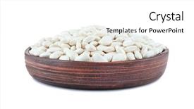 Presentation with white marble plate marble - Cool new PPT theme with plant pulse - plate with butter beans backdrop and a  colored foreground