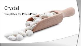  Presentation with pulse - Colorful PPT theme enhanced with plant pulse - wooden scoop with butter beans backdrop and a  colored foreground