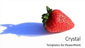  Presentation with vine - Slides enhanced with plant roots - strawberry isolated on white big background and a white colored foreground