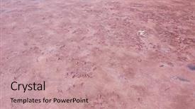  Presentation with salt - Presentation design having plant salinity - closeup of evaporated salt lake background and a coral colored foreground