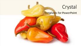  Presentation with sichuan pepper - Colorful slide deck enhanced with plant salinity - pickled pepper isolated on white backdrop and a blonde colored foreground