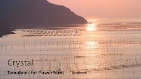  Presentation with seaweed - Cool new theme with plant-seaweed-at-coastline backdrop and a coral colored foreground