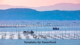  Presentation with seaweed - PPT layouts having plant-seaweed-at-coastline background and a light blue colored foreground