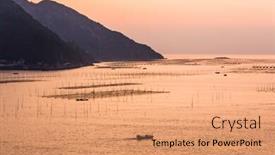  Presentation with seaweed - Amazing slides having plant-seaweed-at-coastline backdrop and a coral colored foreground