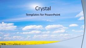  Presentation with global warming - Slide set consisting of plant seeds greatness - great canola field in sunlight background and a light blue colored foreground