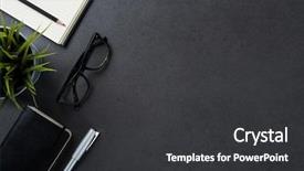  Presentation with green office - Amazing theme having plant top view of office backdrop and a dark gray colored foreground