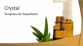  Presentation with spray - Theme consisting of hospital falls - nose drops and spray background and a white colored foreground