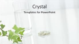  Presentation with water plant - Beautiful PPT theme featuring plant virus - pills and water backdrop and a sky blue colored foreground