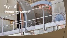  Presentation with plant extract - Presentation theme with plant-with-the-crushers-high background and a gray colored foreground