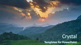  Presentation with green tea - Presentation design consisting of plantation in munnar kerala india background and a ocean colored foreground