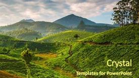  Presentation with kerala - PPT theme enhanced with plantations in state kerala india background and a tawny brown colored foreground