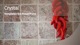  Presentation with retro - Slide deck featuring planting chilly - chillies in retro kitchen background and a gray colored foreground