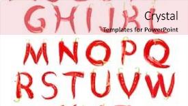  Presentation with chili - Presentation having planting chilly - english alphabet made of chili background and a coral colored foreground