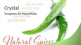  Presentation with peppers - Beautiful PPT layouts featuring planting chilly - green hot peppers isolated backdrop and a white colored foreground