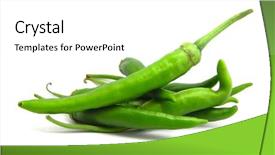  Presentation with pepper - Slides having planting chilly - green pepper background and a white colored foreground